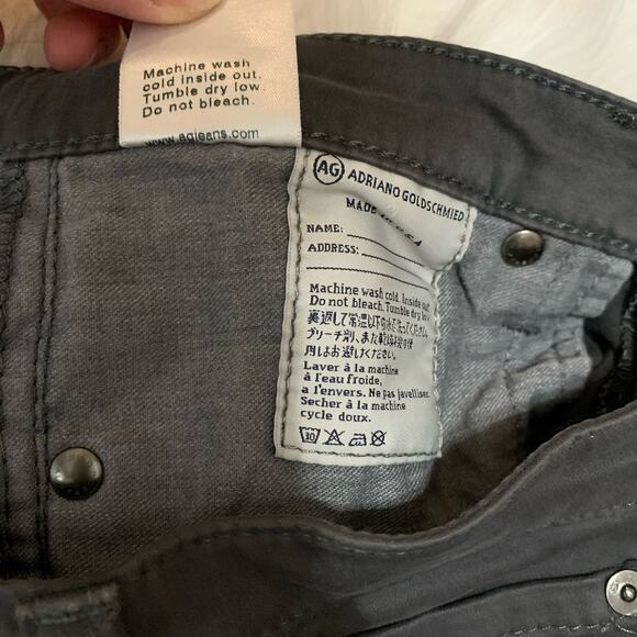 AG Adriano Goldschmied gray stretch stilt cigarette leg jeggings - Picture 6 of 9